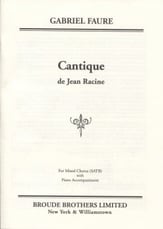 Cantique de Jean Racine SATB choral sheet music cover